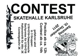 Flyer Skateboard-Contest in der Skatehalle Karlsruhe